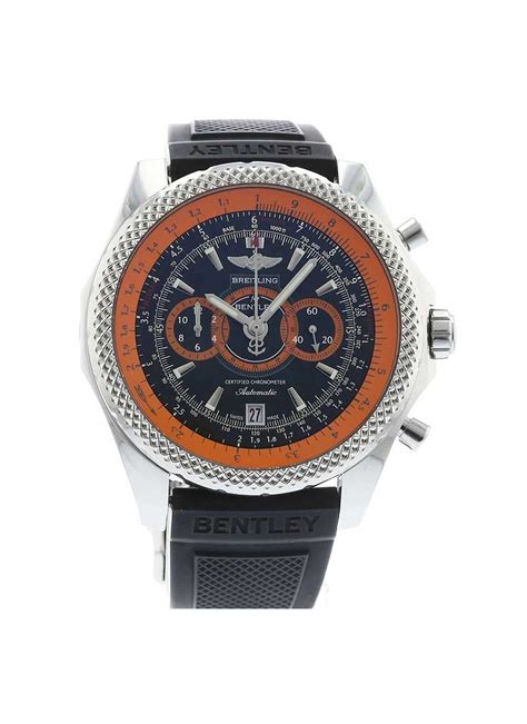 breitling bentley orange dial|breitling bentley used.